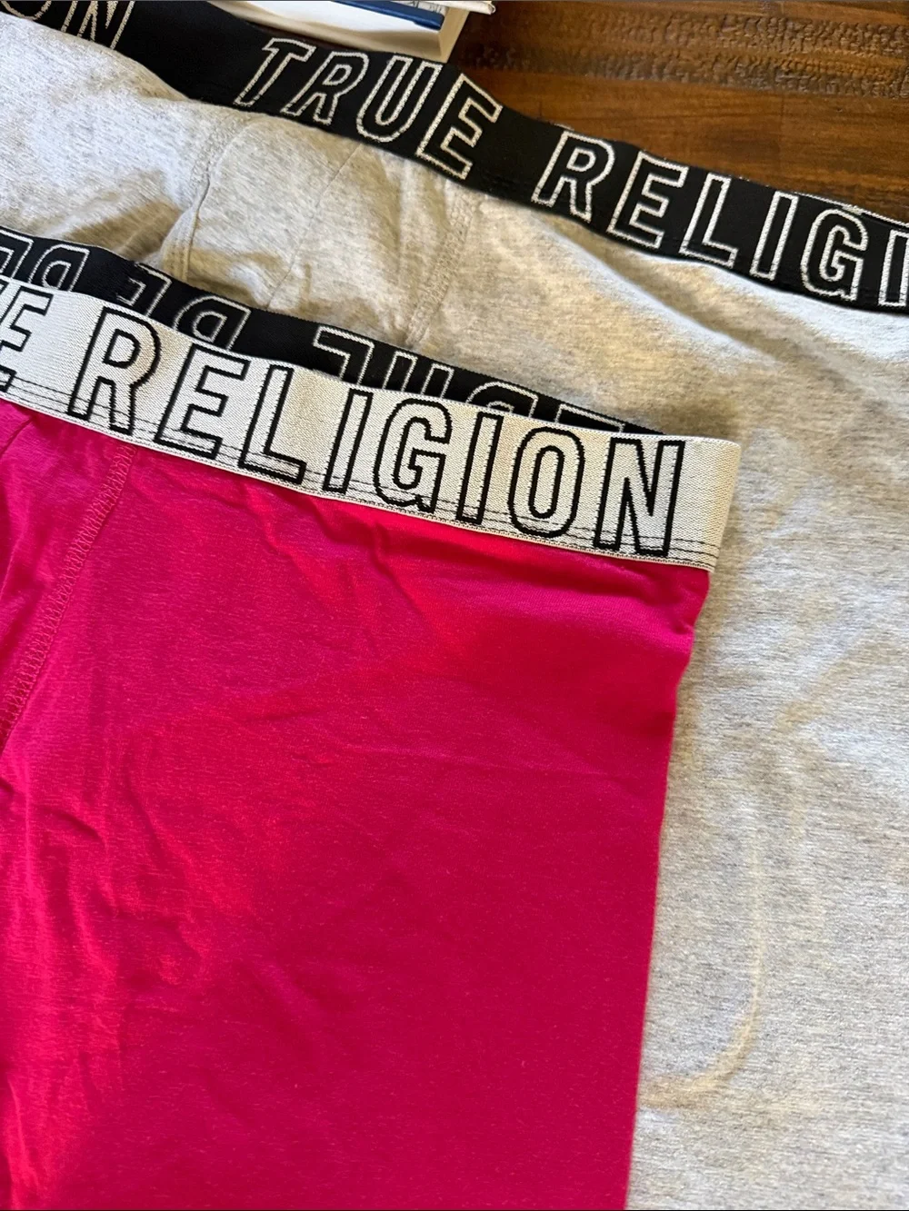 True Religion XL Fly Front Cotton/Spandex Boxer Brief (2 Single Pairs No Box)